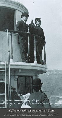 Officer Taking Control of Tugs